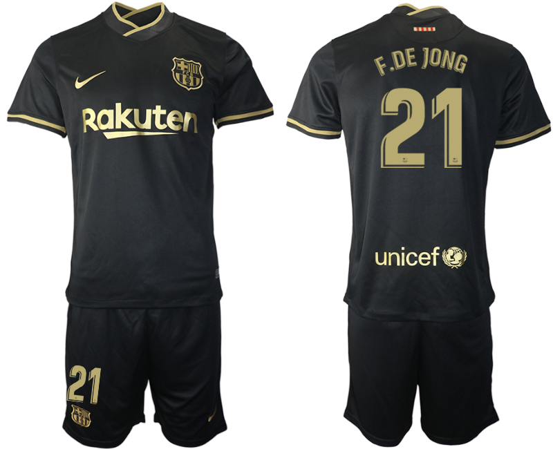 Men 2020-2021 club Barcelona away #21 black Soccer Jerseys->barcelona jersey->Soccer Club Jersey